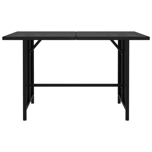 Tavolo da Pranzo da Giardino Nero 110x70x65 cm in Polyrattan - homemem39