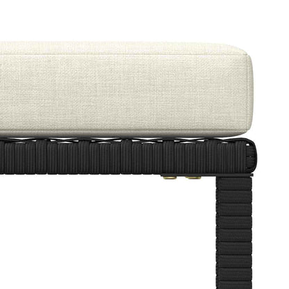 Set Divani da Giardino 4 pz con Cuscini in Polyrattan Nero