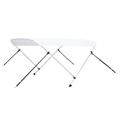 Bimini di Prua con Tendalino a 2 Archi Bianco 150x120x110 cm - homemem39
