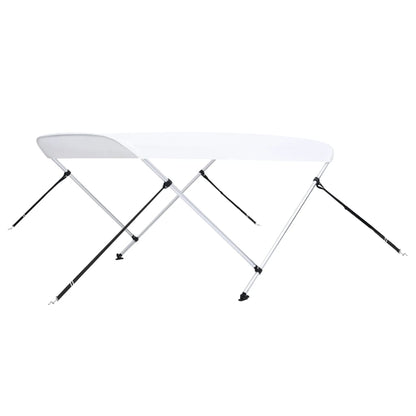 Bimini di Prua con Tendalino a 2 Archi Bianco 180x150x110 cm - homemem39