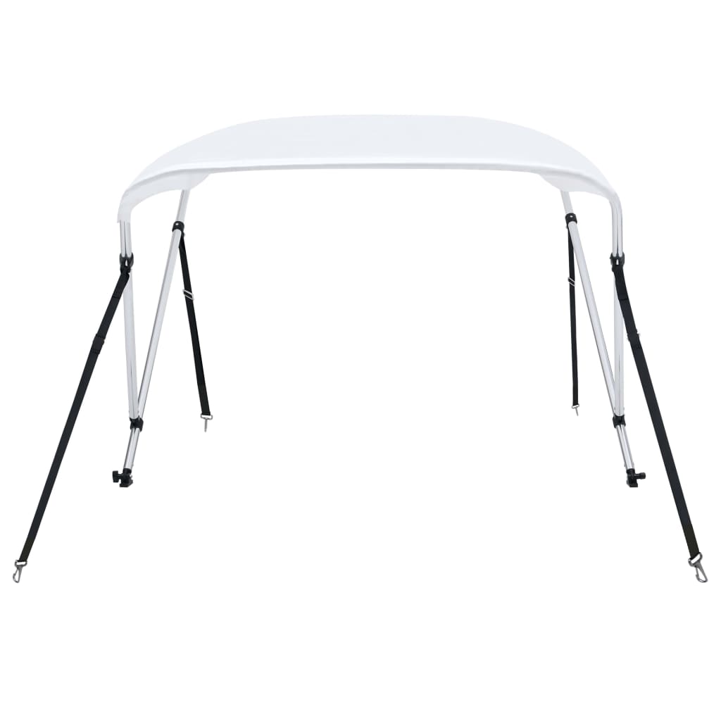 Bimini di Prua con Tendalino a 2 Archi Bianco 180x150x110 cm - homemem39