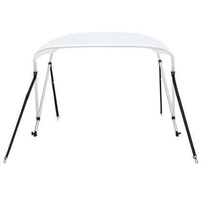 Bimini di Prua con Tendalino a 2 Archi Bianco 180x150x110 cm - homemem39
