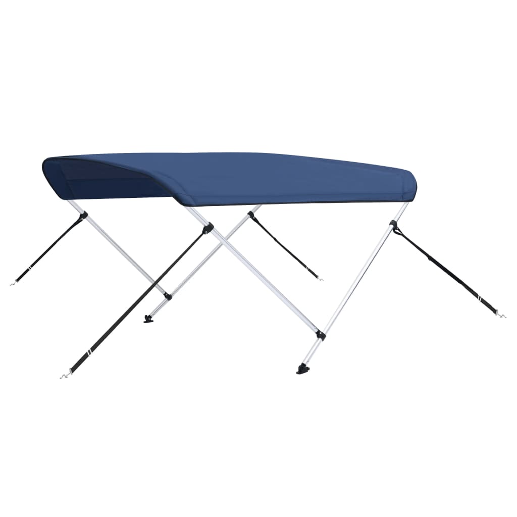 Bimini di Prua con Tendalino a 2 Archi Blu Marino 180x150x110cm - homemem39