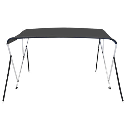 Bimini di Prua con Tendalino a 3 Archi Antracite 183x196x137 cm - homemem39