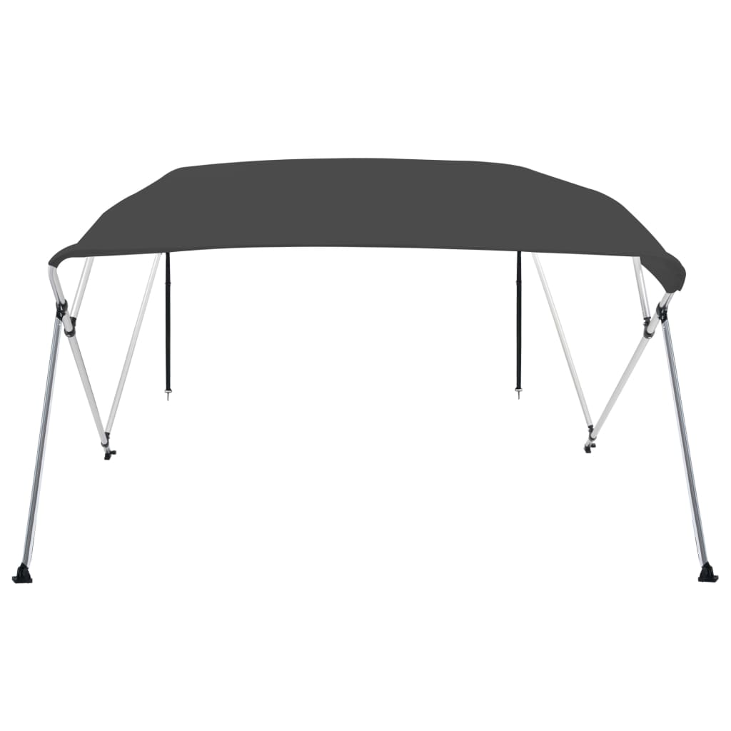 Bimini di Prua con Tendalino a 4 Archi Antracite 243x196x137 cm | homemem39
