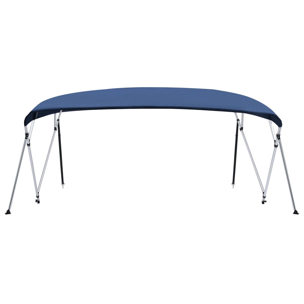 Bimini di Prua Tendalino a 4 Archi Blu 243x(230-244)x137 cm