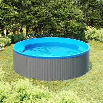 Piscina Fuori Terra 350x90 cm Grigio - homemem39