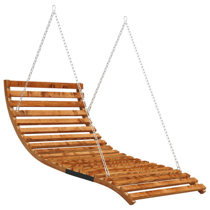Letto a Dondolo in Legno Ricurvo Finitura Teak 115x147x46 cm | homemem39