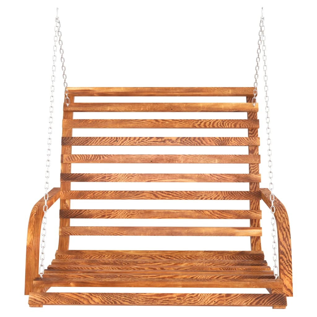 Panca a Dondolo in Legno Ricurvo Finitura Teak 126x63x92 cm | homemem39