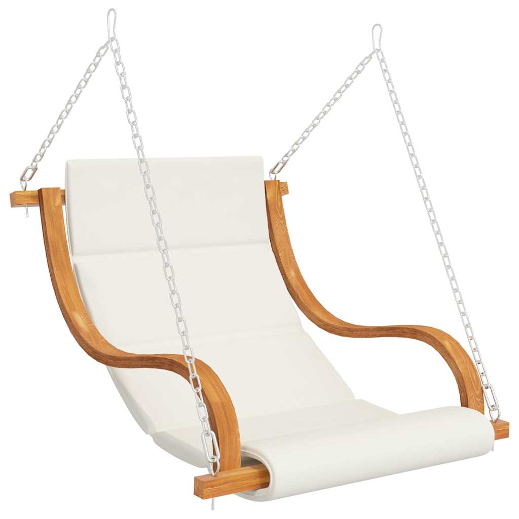 Sedia a Dondolo Senza Telaio con Cuscino Legno Curvato | homemem39
