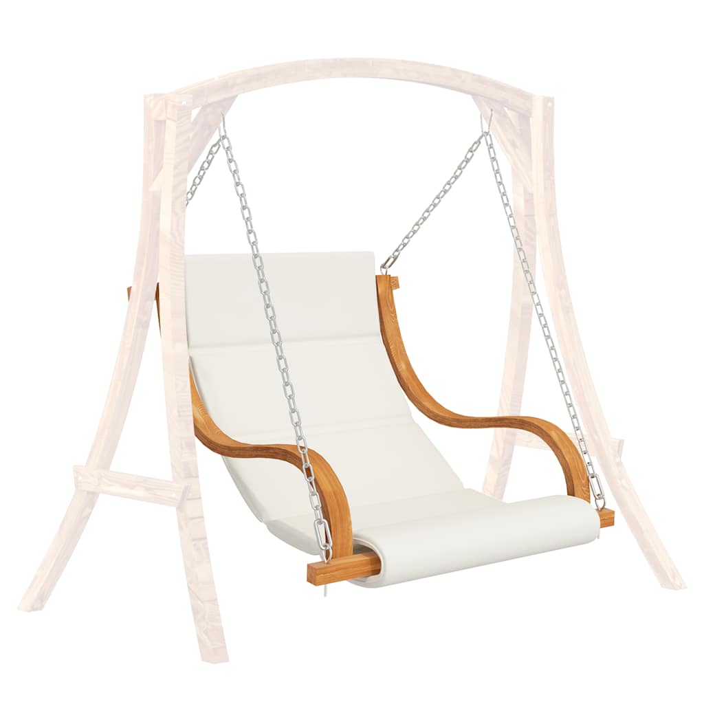 Sedia a Dondolo Senza Telaio con Cuscino Legno Curvato - homemem39