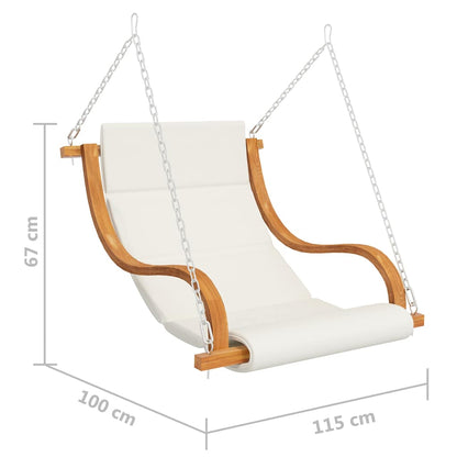 Sedia a Dondolo Senza Telaio con Cuscino Legno Curvato | homemem39
