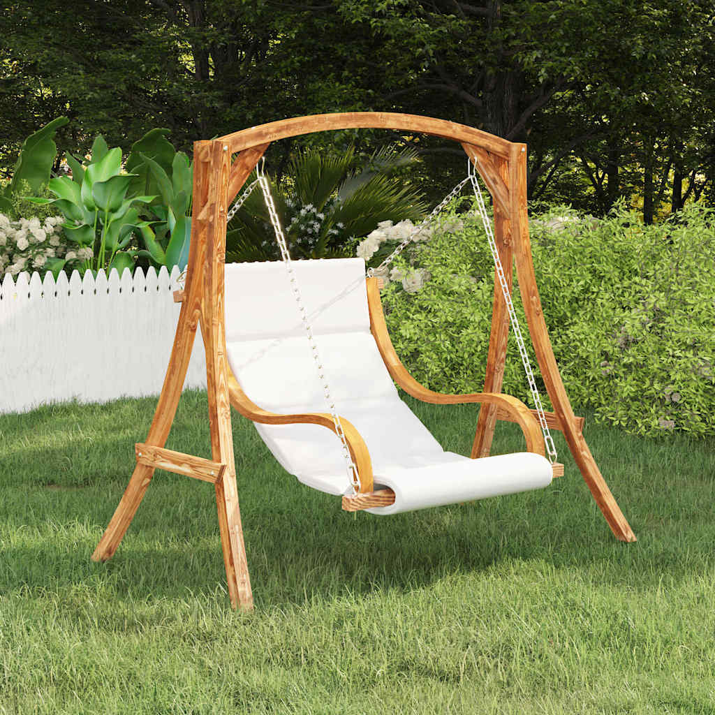 Sedia a Dondolo Senza Telaio con Cuscino Legno Curvato | homemem39