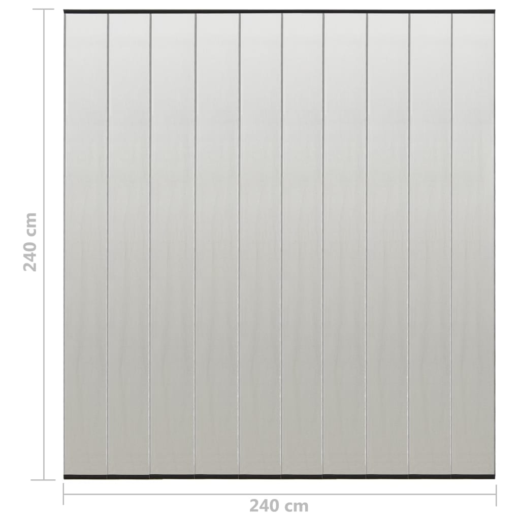Zanzariera per Porta con 10 Sezioni a Rete Nera 240x240 cm - homemem39