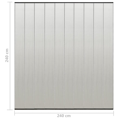 Zanzariera per Porta con 10 Sezioni a Rete Nera 240x240 cm - homemem39