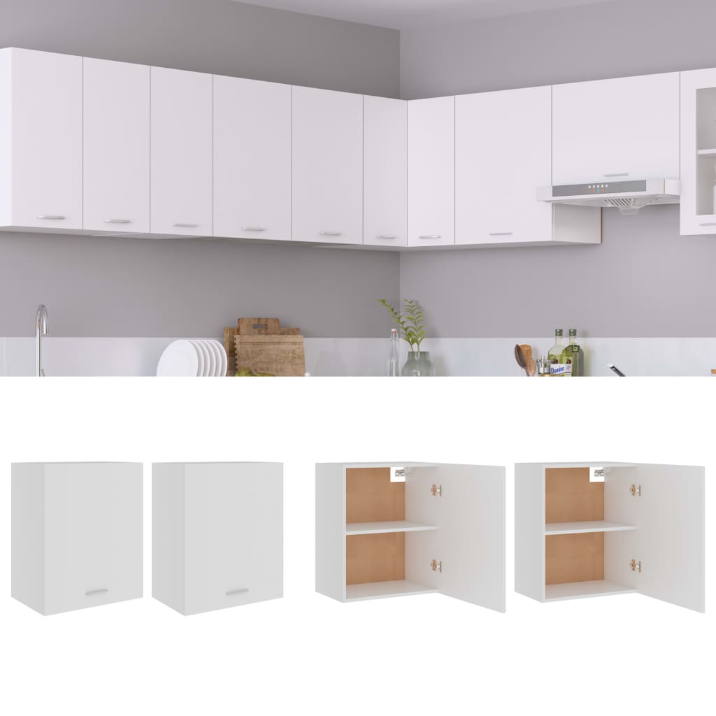 Armadi Sospesi “Lyon” 2 pz Bianchi 50x31x60 cm