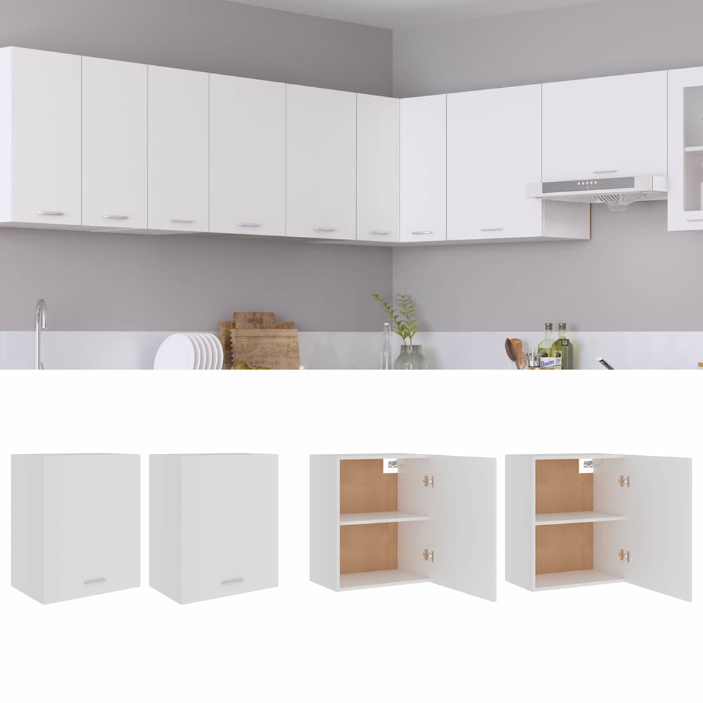 Armadi Sospesi “Lyon” 2 pz Bianchi 50x31x60 cm