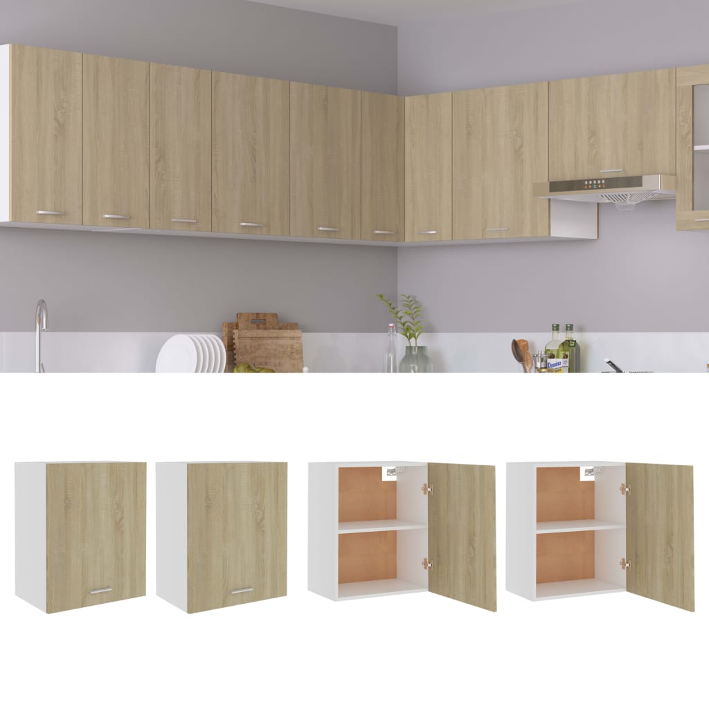 Mobili Pensili “Lyon” 2 pz Rovere Sonoma 50x31x60 cm