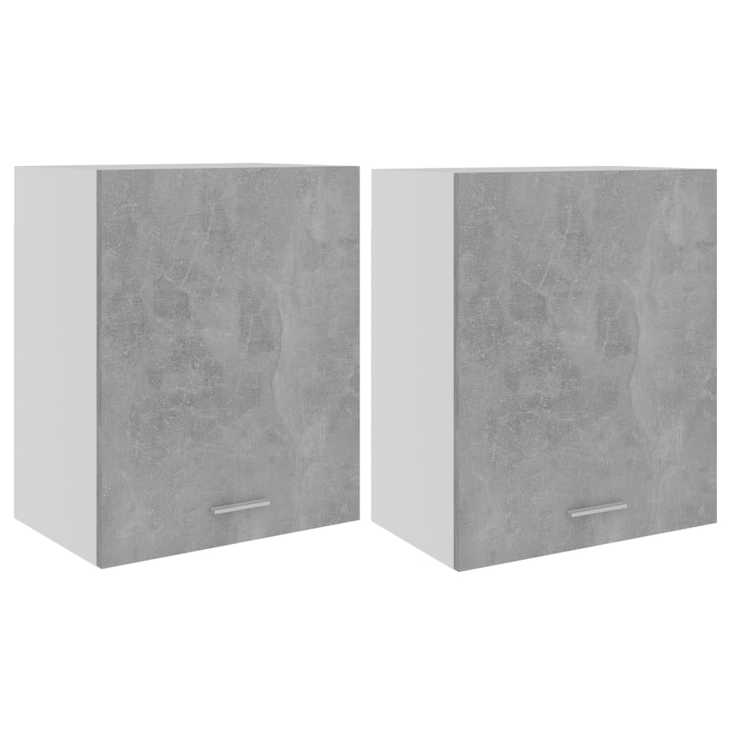 Armadi Sospesi “Lyon” 2 pz Grigo Cemento 50x31x60 cm in