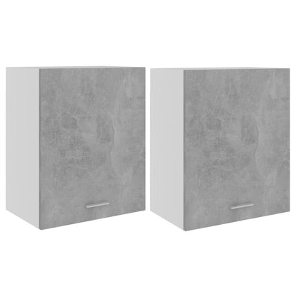 Armadi Sospesi “Lyon” 2 pz Grigo Cemento 50x31x60 cm in