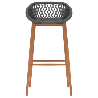 Set da Bar 5 pz Bianco e Grigio - homemem39