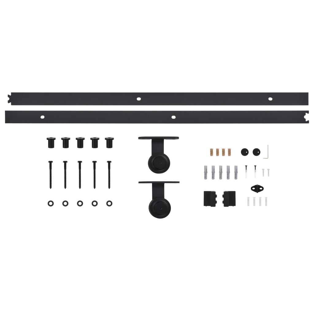 Porta Scorrevole con Set Hardware 90x210 cm in Legno di Pino