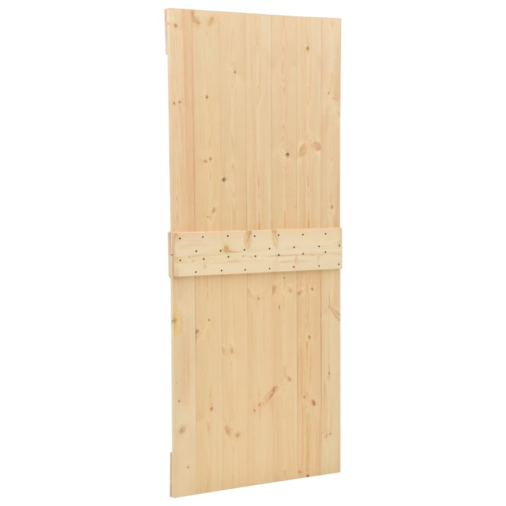 Porta Scorrevole con Set Hardware 100x210 cm in Legno di Pino