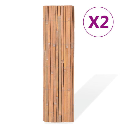 Bamboo fences 2 pcs 100x400 cm