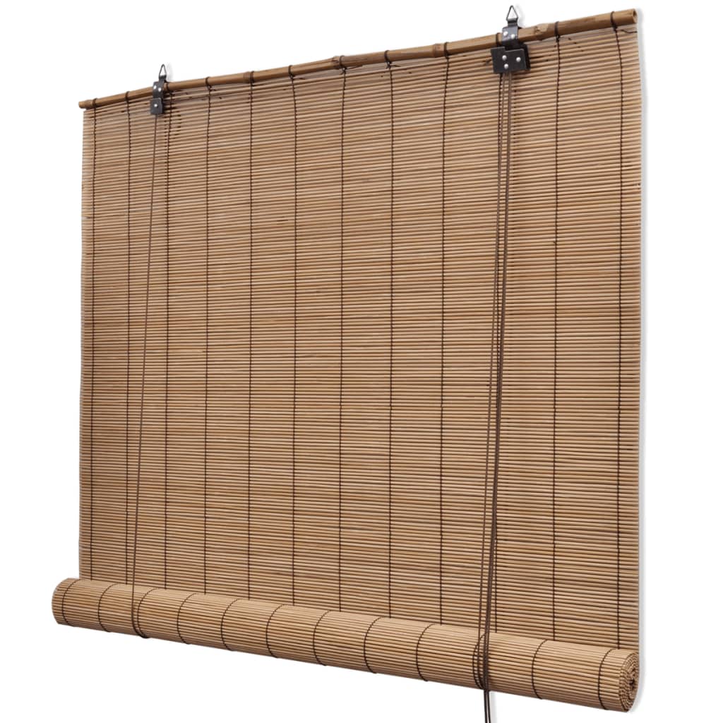 Tende a Rullo in Bambù 2pz 80x160cm Marroni - homemem39