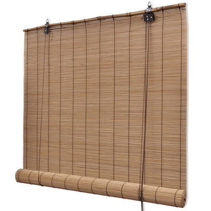 Tende a Rullo in Bambù 2pz 80x160cm Marroni - homemem39