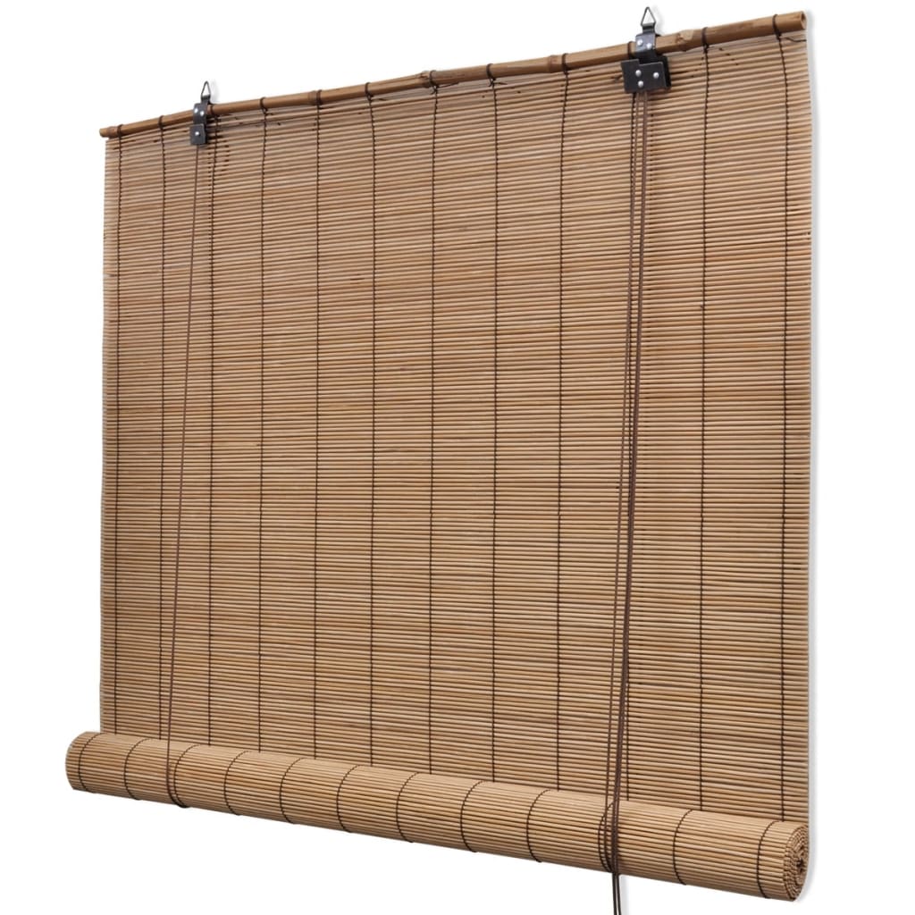 Tende a Rullo in Bambù 2pz 100x160 cm Marroni - homemem39