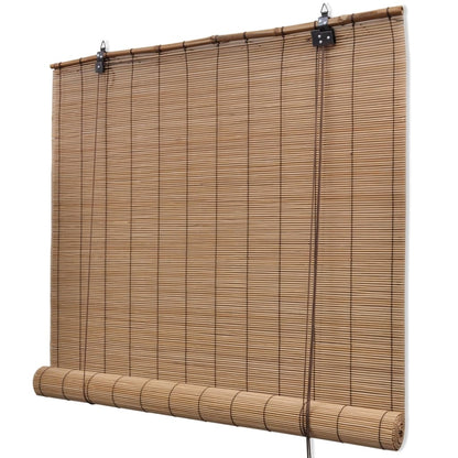 Tende a Rullo in Bambù 2pz 100x160 cm Marroni - homemem39
