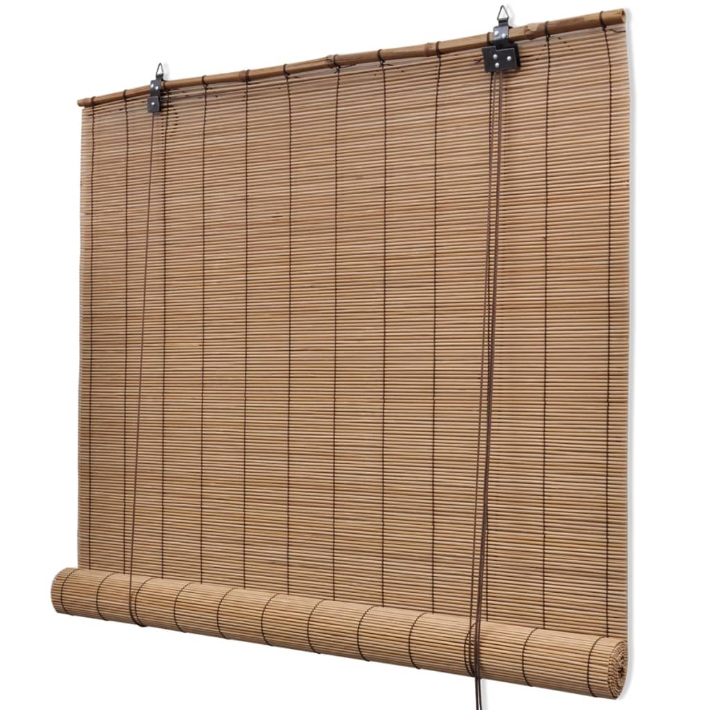 Tende a Rullo in Bambù 2 pz Marroni 120x220 cm - homemem39