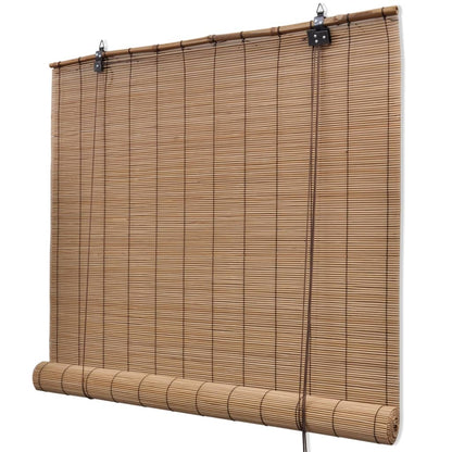 Tende a Rullo in Bambù 2 pz Marroni 120x220 cm - homemem39