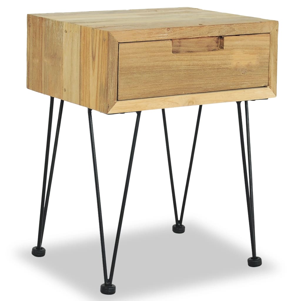 Comodini 2 pz 40x30x50 cm in Legno Massello di Teak | homemem39