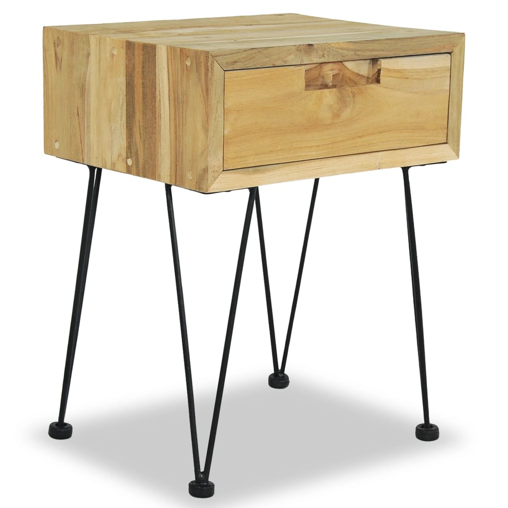 Comodini 2 pz 40x30x50 cm in Legno Massello di Teak | homemem39