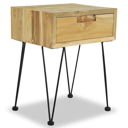 Comodini 2 pz 40x30x50 cm in Legno Massello di Teak | homemem39