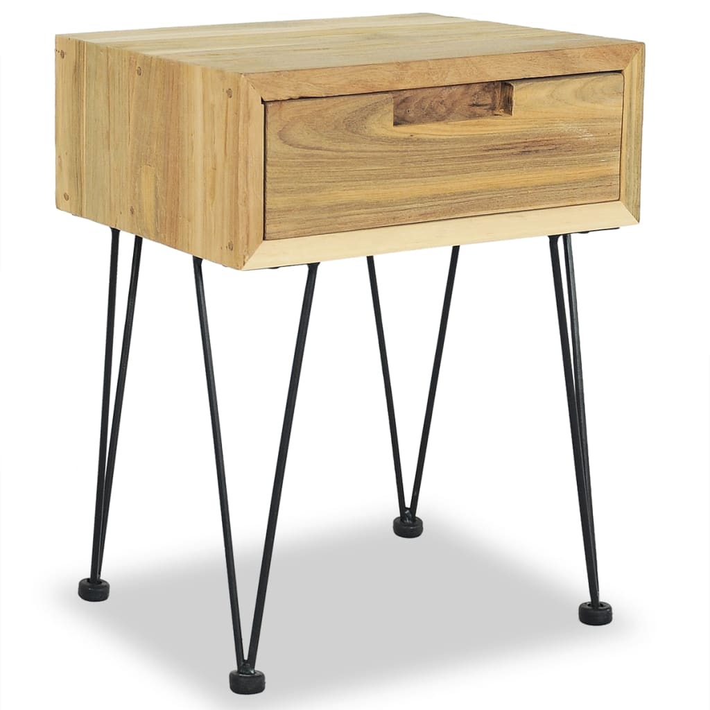 Comodini 2 pz 40x30x50 cm in Legno Massello di Teak | homemem39