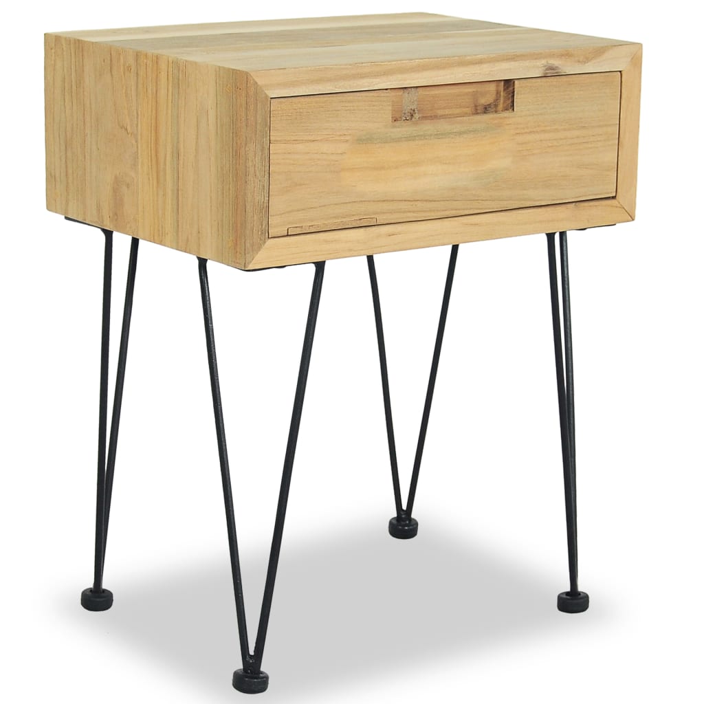 Comodini 2 pz 40x30x50 cm in Legno Massello di Teak | homemem39