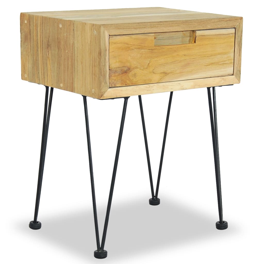 Comodini 2 pz 40x30x50 cm in Legno Massello di Teak | homemem39