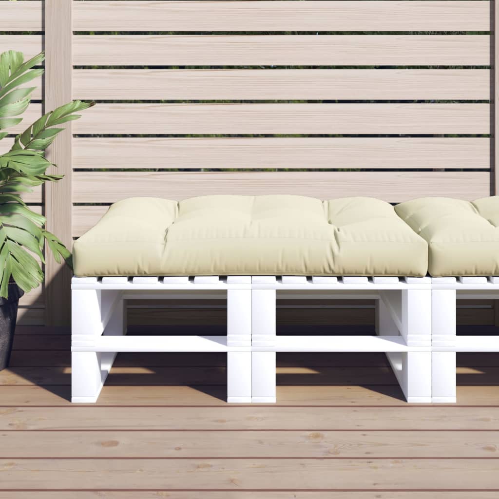 Cuscino per Pallet Crema 120x80x12 cm in Tessuto | homemem39