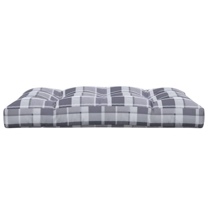 Cuscino per Pallet a Quadri Grigi 120x80x12 cm in Tessuto | homemem39