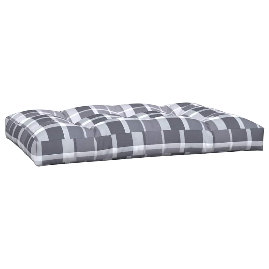 Cuscini per Pallet 5 pz Grigi a Quadri in Tessuto | homemem39