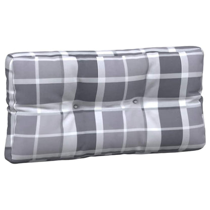 Cuscini per Pallet 5 pz Grigi a Quadri in Tessuto | homemem39