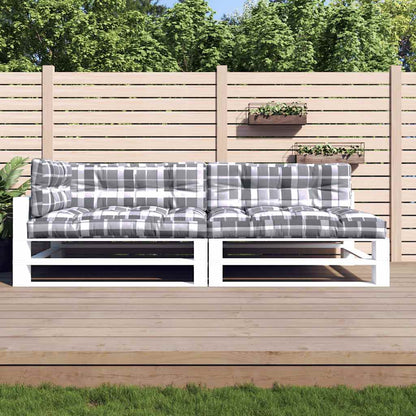 Cuscini per Pallet 5 pz Grigi a Quadri in Tessuto | homemem39