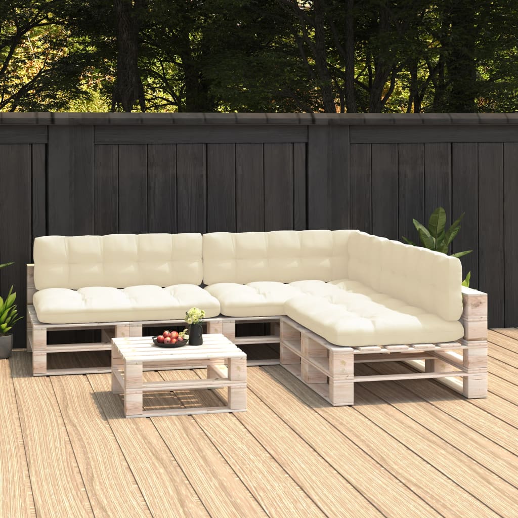 Cuscini per Divani su Pallet 7 pz Crema | homemem39