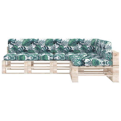 Cuscini per Divano Pallet 7 pz Motivo a Foglie | homemem39
