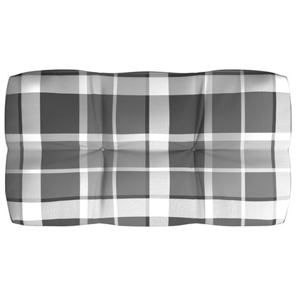 Cuscini per Divano Pallet 7 pz Grigio Motivo a Quadri | homemem39
