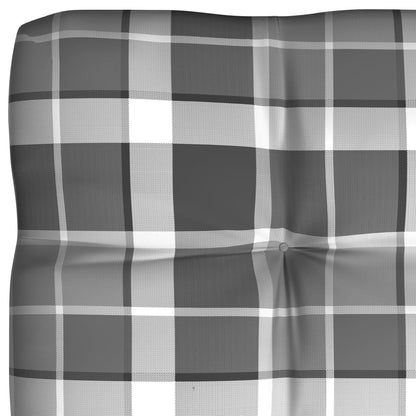 Cuscini per Divano Pallet 7 pz Grigio Motivo a Quadri | homemem39