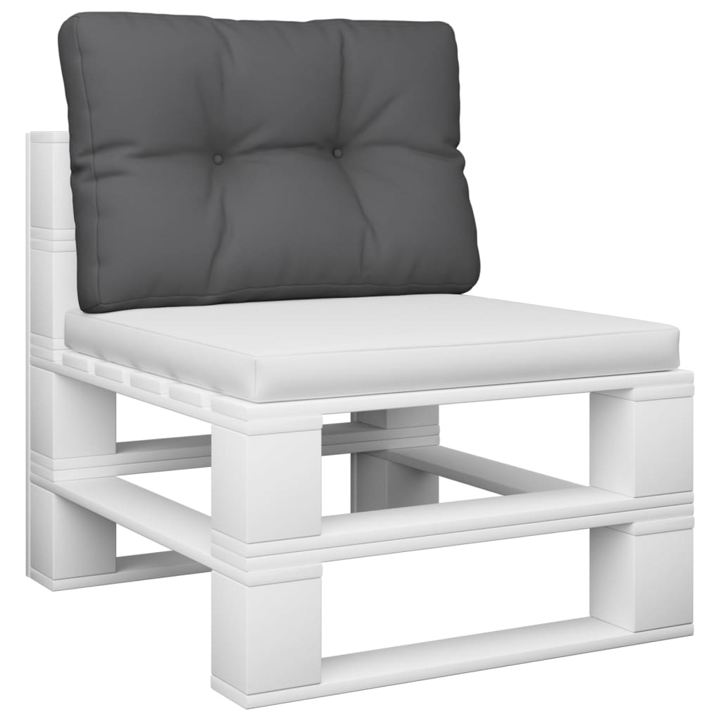 Cuscino per Pallet Antracite 60x40x12 cm in Tessuto | homemem39